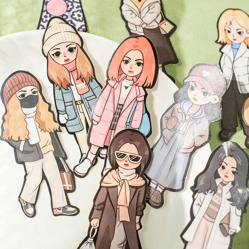 20pcs Fashion Outfits Stickers Scrapbooking Water Bottles Laptop DIY Decoration