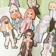 20pcs Fashion Outfits Stickers Scrapbooking Water Bottles Laptop DIY Decoration