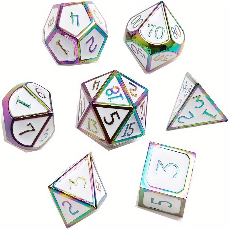 7pcs Metal Polyhedral Dice Set for Board Game