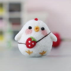 Chicken Wool Felt DIY Kit Embroidery Cloth Threads Needles Instructions