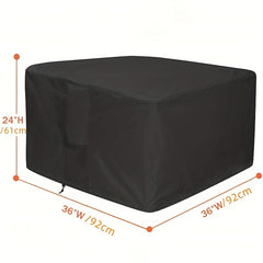 Outdoor Fire Pit Cover 420D Oxford Heavy Duty Sunscreen Dust Cover