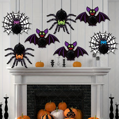 Halloween Decorations Bats Spider Web Spider