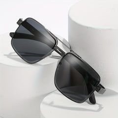 Men's Large Aviator Sunglasses Double Beam UV Protection