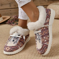 Women's Winter Snow Boots Plus Plush Warm Flat Shoes