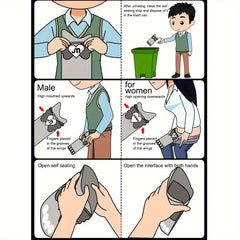 4pcs Portable Emergency Urinal Bag Disposable Mini Mobile Toilet 600ML