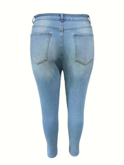 Ripped High Rise Skinny Jeans