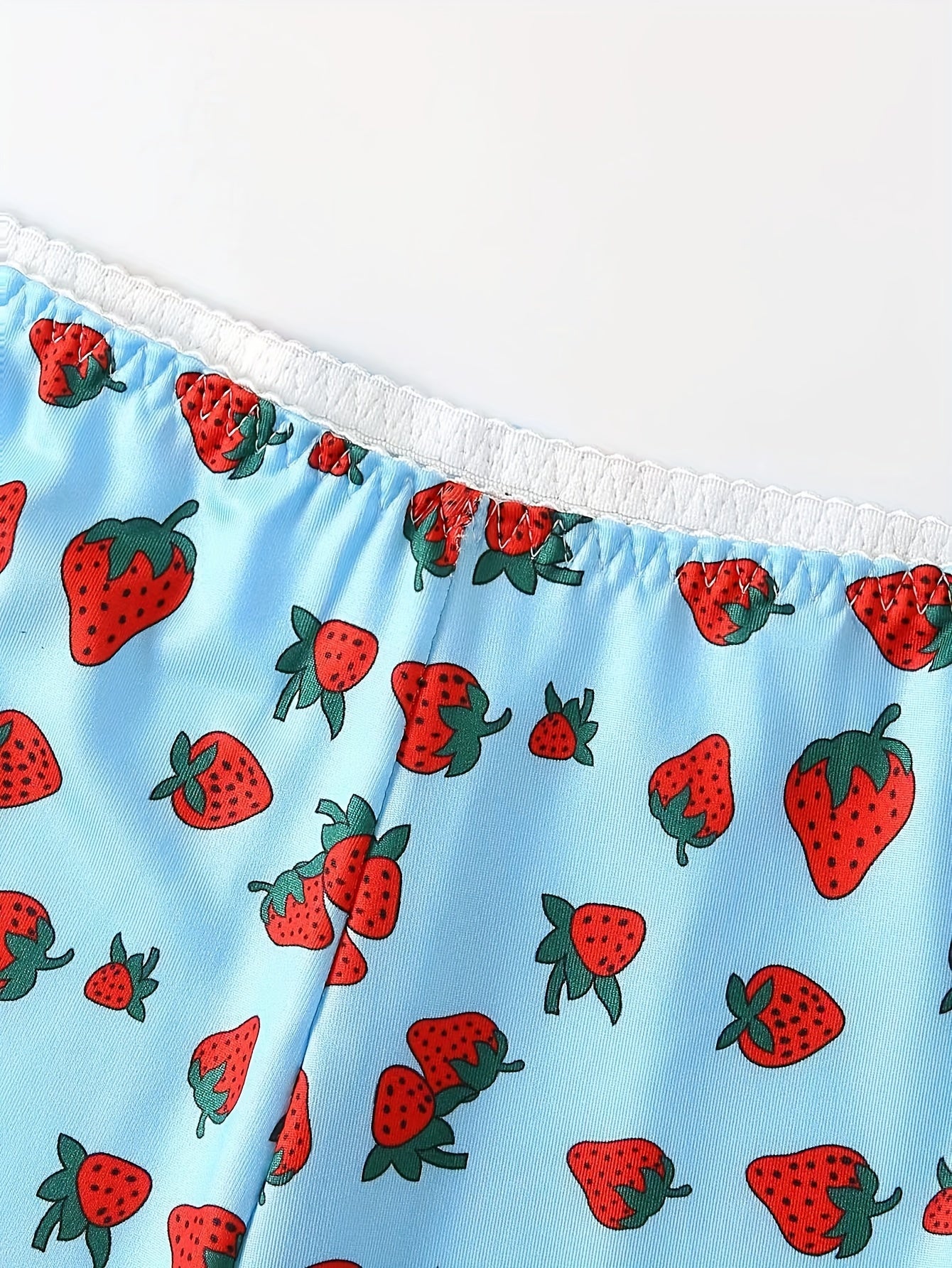 Strawberry Print Bra & Shorts Lounge Set