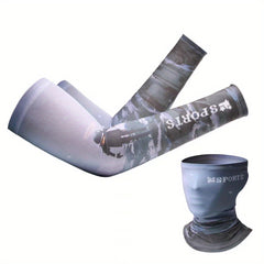 2pcs Cooling Arm & Neck Cover UV Protection Anti Slip Grip Outdoor