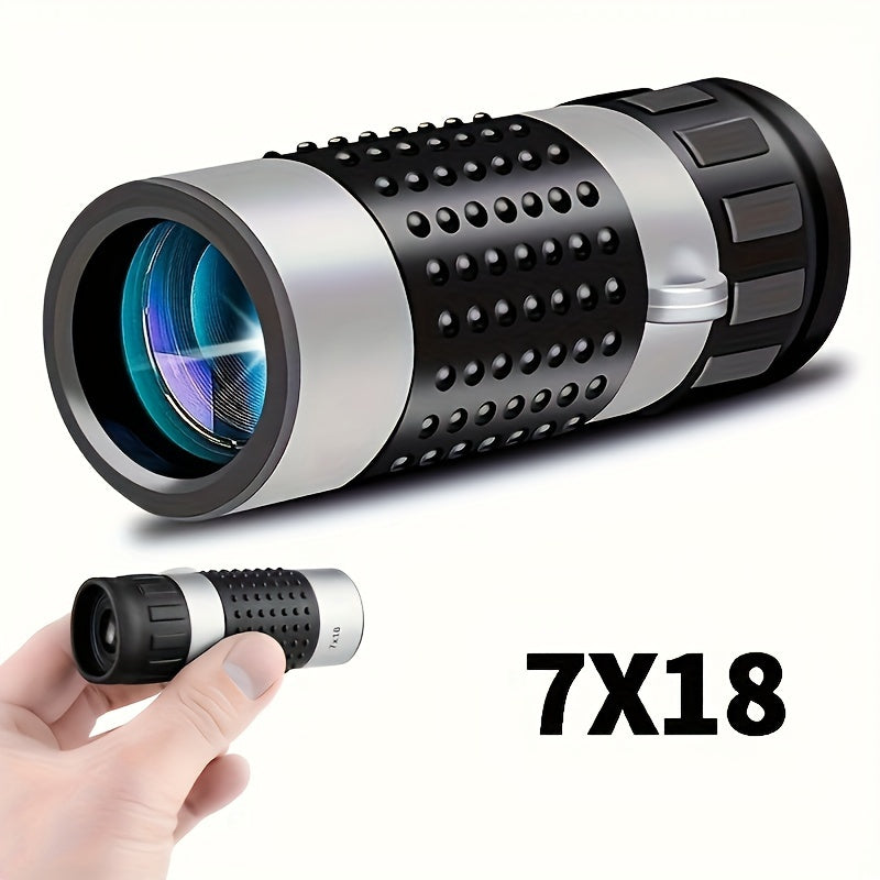 7X18 Mini Monocular Waterproof Coated Lenses for Birdwatching Hiking