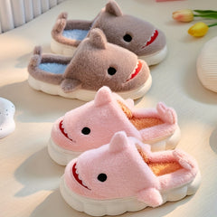 Shark Cartoon Slipper Fluffy Warm Non-slip Indoor Shoes