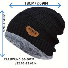 Unisex Winter Fleece Beanie Hat Thick Breathable Hat