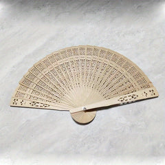 Sandalwood Handheld Fan Folding Wooden Fan Vintage Ancient Style Small Gift