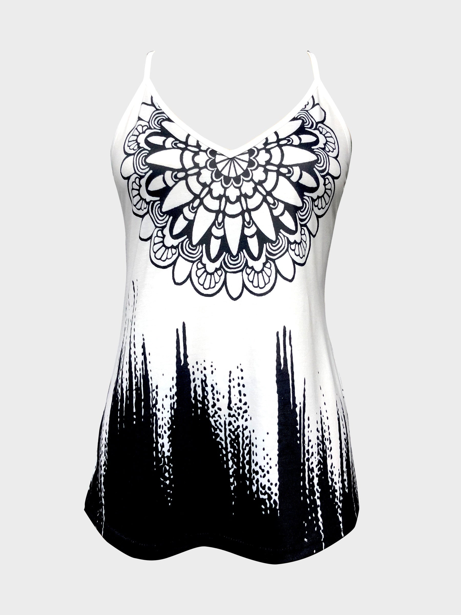Floral Print Spaghetti Strap Top Casual V Neck Sleeveless Cami Top