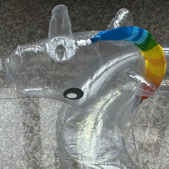 Glitter Unicorn Swimming Ring - Inflatable & Transparent