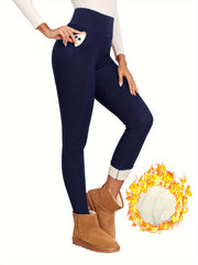 Seamless Fleece Sports Leggings High Stretch Warm Tight Pants Women's Activewear
