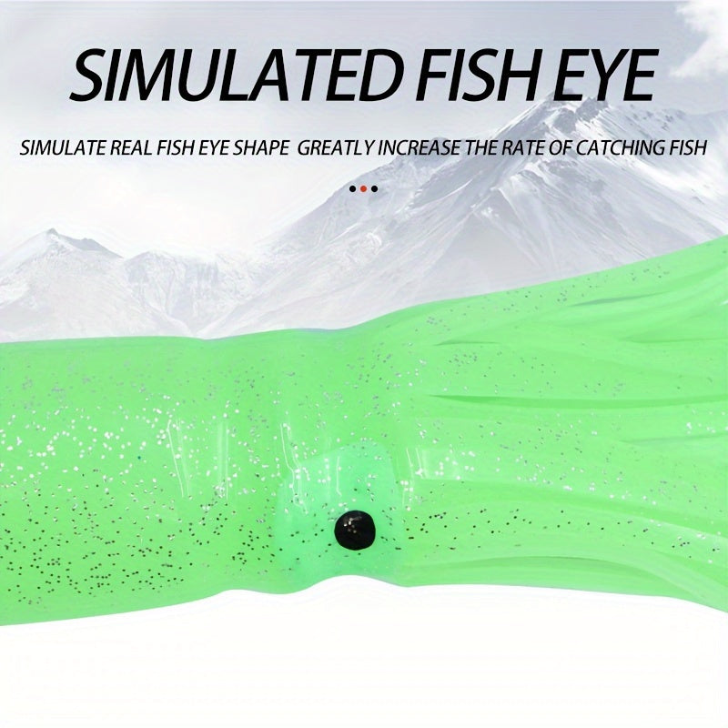 10pcs Luminous Squid Soft Baits 12 Inches Sea Fishing Bait