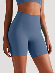 Seamless Hip Lifting Yoga Sports Shorts Wide Waistband