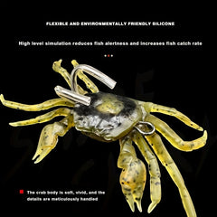 Bionic Crab Soft Bait with Double Hook for Fishing