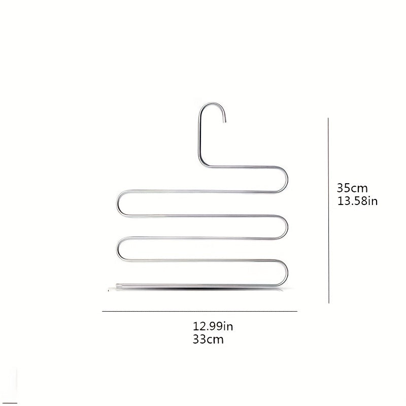 5 Layer S Type Trouser Rack Stainless Steel Clothes Rack