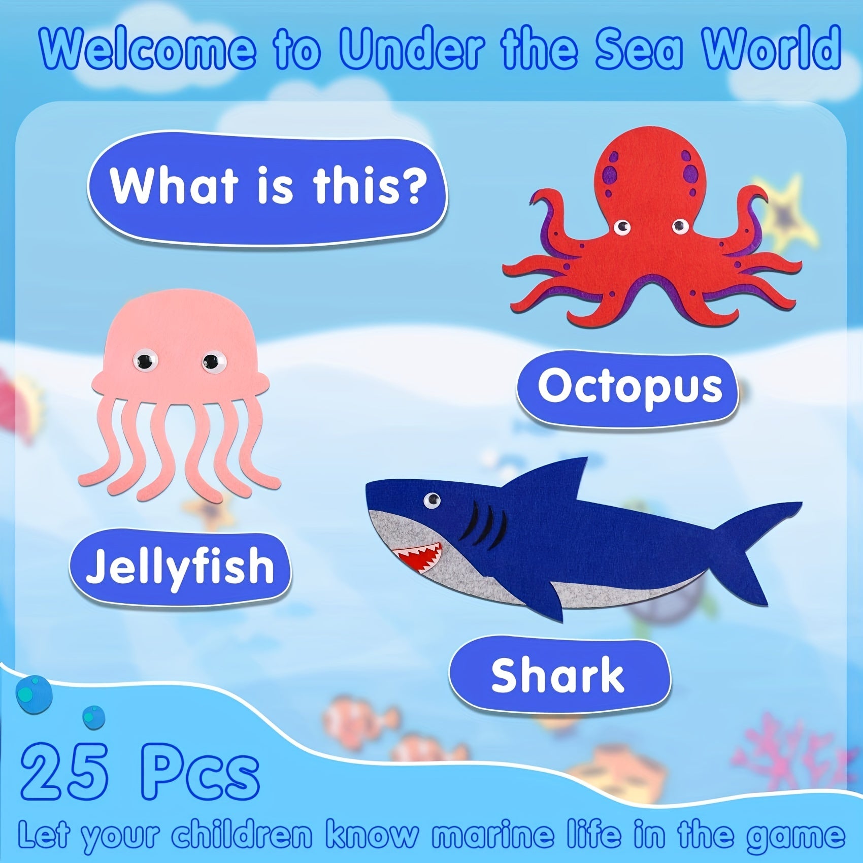 Felt Board Story Set for Toddlers - Ocean & Outer Space Theme