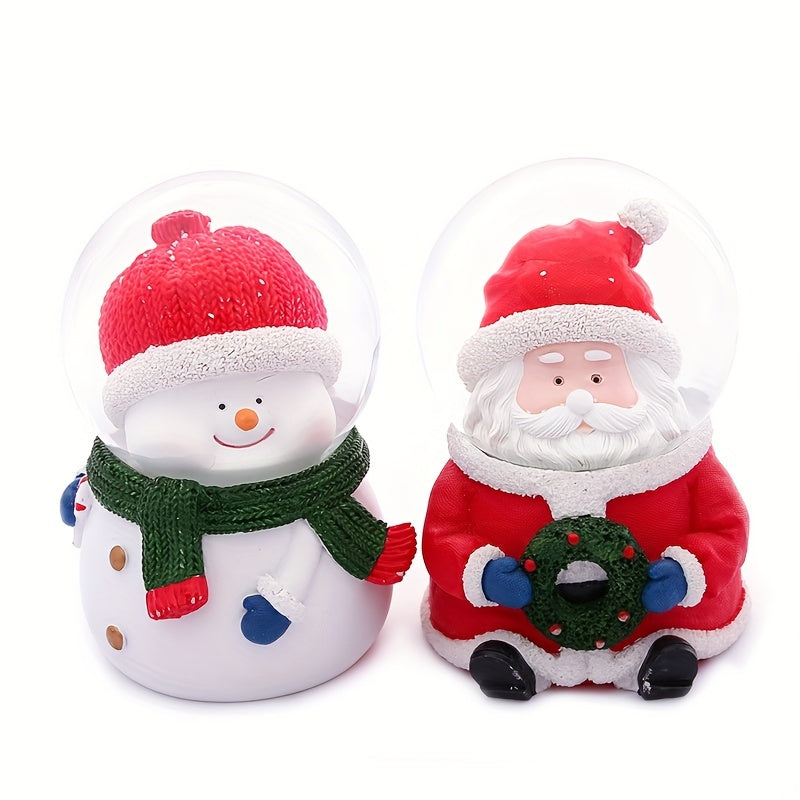 Christmas Santa Claus Crystal Ball Desktop Decoration Resin Glass Ball