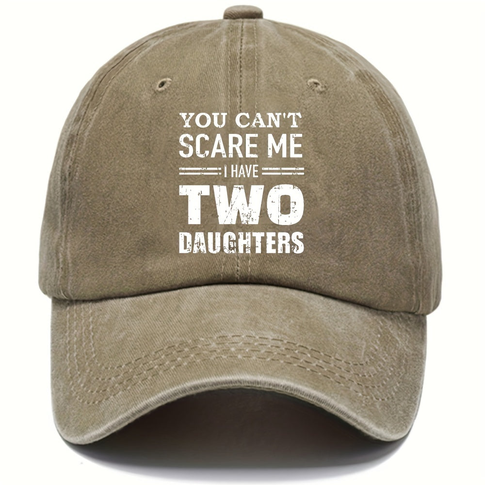 Unisex Distressed Letter Printed Hat Sunscreen Cap