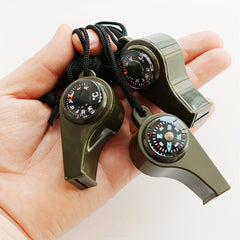 3-in-1 Emergency Whistle Compass Thermometer for Outdoor Sports