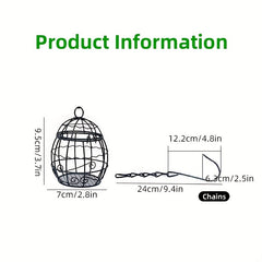 Decorative Bird Feeder for Garden, Hanging Food Dispenser for Wild Birds