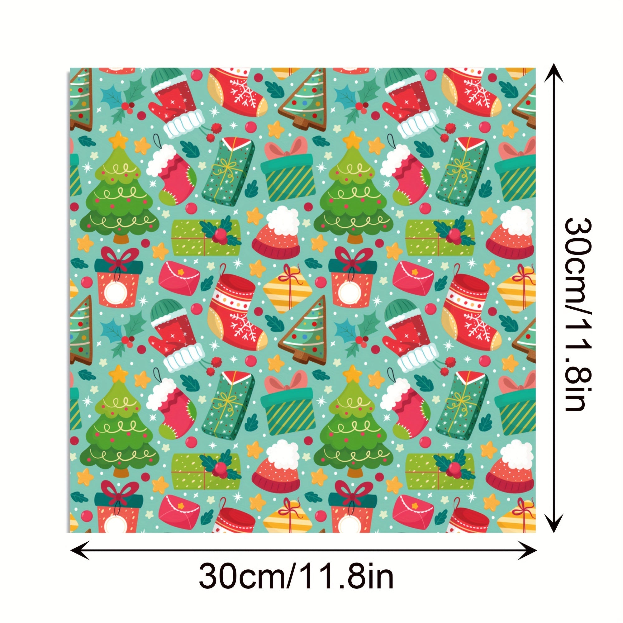 24 Sheets Double Sided Christmas Pattern Paper for DIY Background