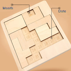 Wooden Calendar Puzzle: 365 Dates to Solve