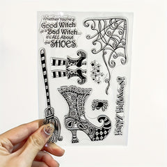 Halloween Party Silicone Stamps - Spooky Decorations for Crafts