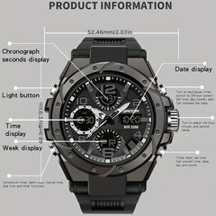 Men's Military Watch Tactical Sports Waterproof Digital Wrist Watch