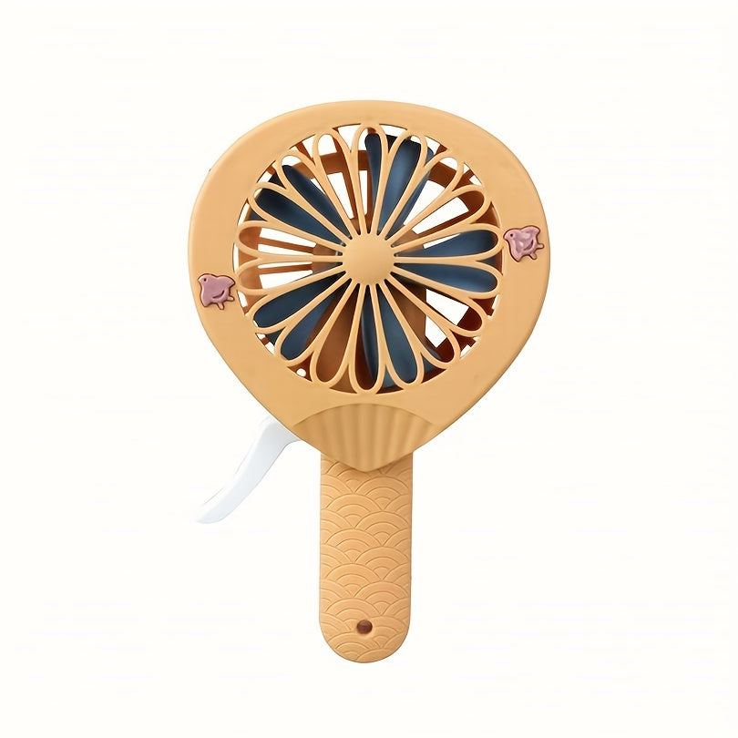 Mini Handheld Fan Portable Hand Pressure Fan Without Handle Cooling Cartoon Fan
