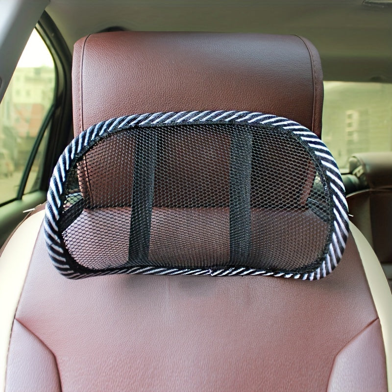 Car Headrest Mesh Neck Pillow Breathable Mini Waist Pillow