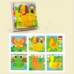 Wooden Block Puzzles for Kids - Montessori Learning Games