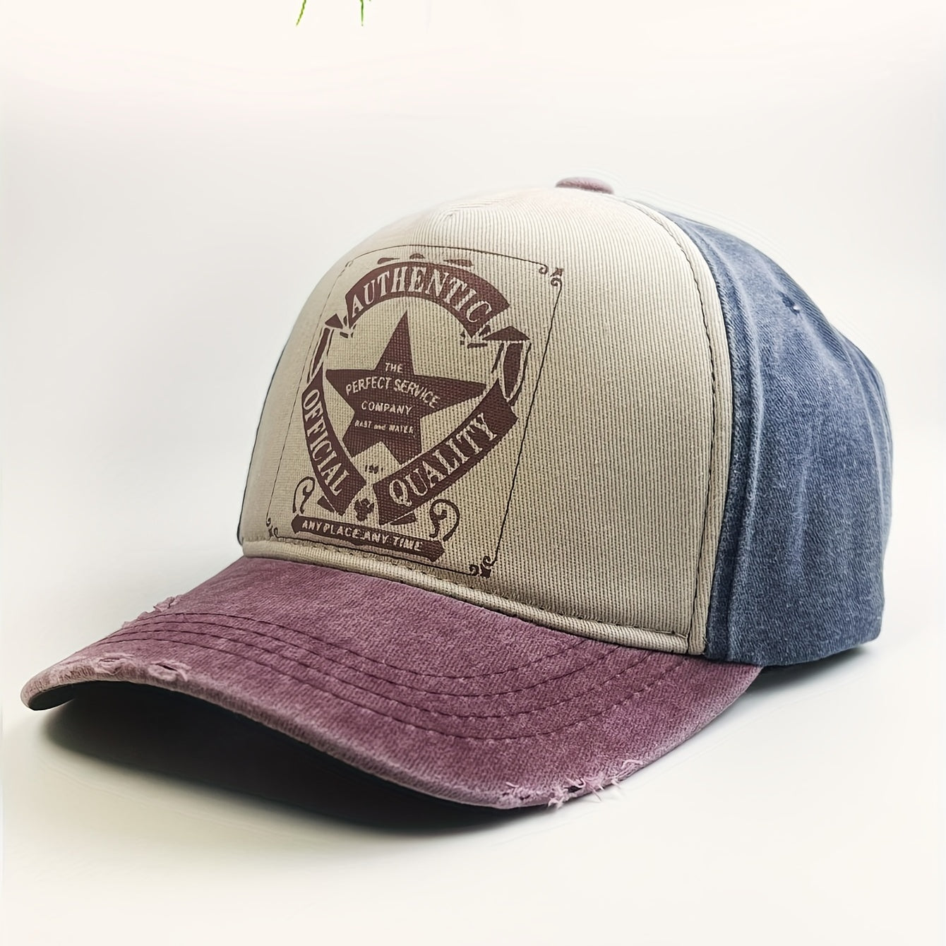 Unisex Adjustable Baseball Cap With Pentagram Embroidery