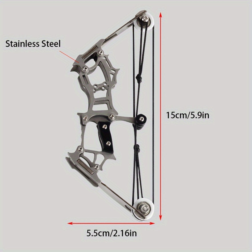 Mini Composite Bow Archery Set Stainless Steel Mini Bow Decompression Toy