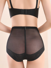 Mesh Shaping Panties Front Buckle Tummy Control Slimmer Panties