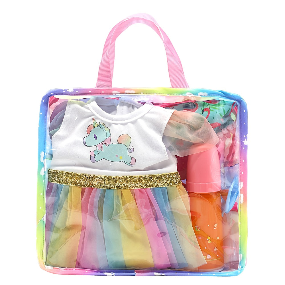 Rainbow Handbag & Accessories Set for 18 Inch Dolls