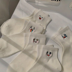 Cartoon Print Short Socks Women's Stockings