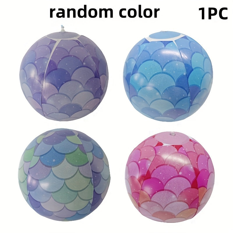 Inflatable Beach Ball with Fish Scale in Random Colors