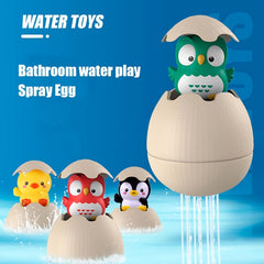 Playful Sprinkling Eggs Animal Bath Toys for Toddlers Duck Cat Owl Penguin