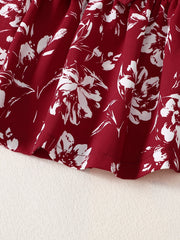 Baby Girls Floral Ruffled Sleeve Dress With Headband