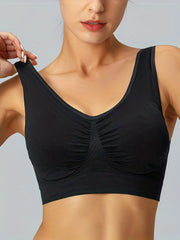 Seamless Wireless Sports Bra Comfy & Breathable Tank