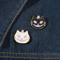 Enamel Pumpkin Cat Retro Halloween Brooch Funny Pin Jewelry
