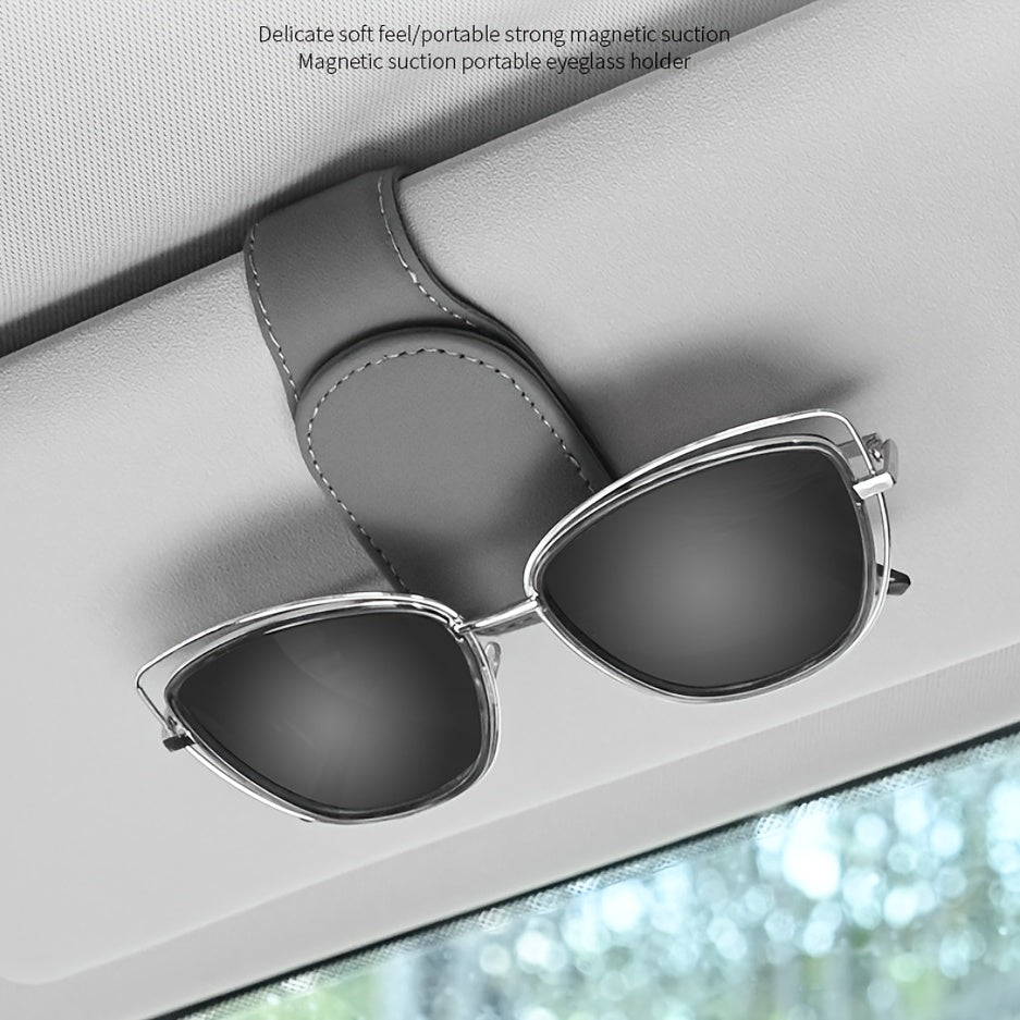 Multifunctional Leather Car Visor Organizer Glasses Holder & More