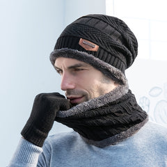 Winter Street Style Knitted Hat Scarf Cap