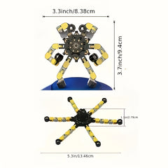6 Fidget Spinner Toys + 3 Transformable Robots - Ideal Gift for Chris