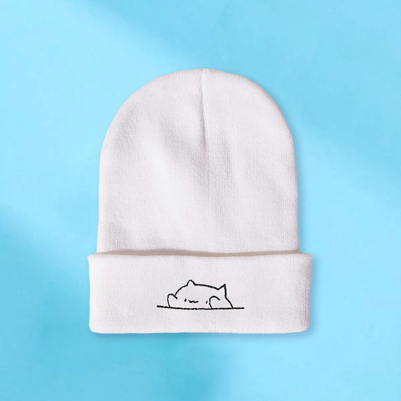 Cartoon Embroidery Knitted Hat
