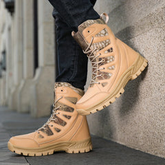Men’s High Top Tactical Work Boots Non Slip Durable Outdoor Hiking Shoes
